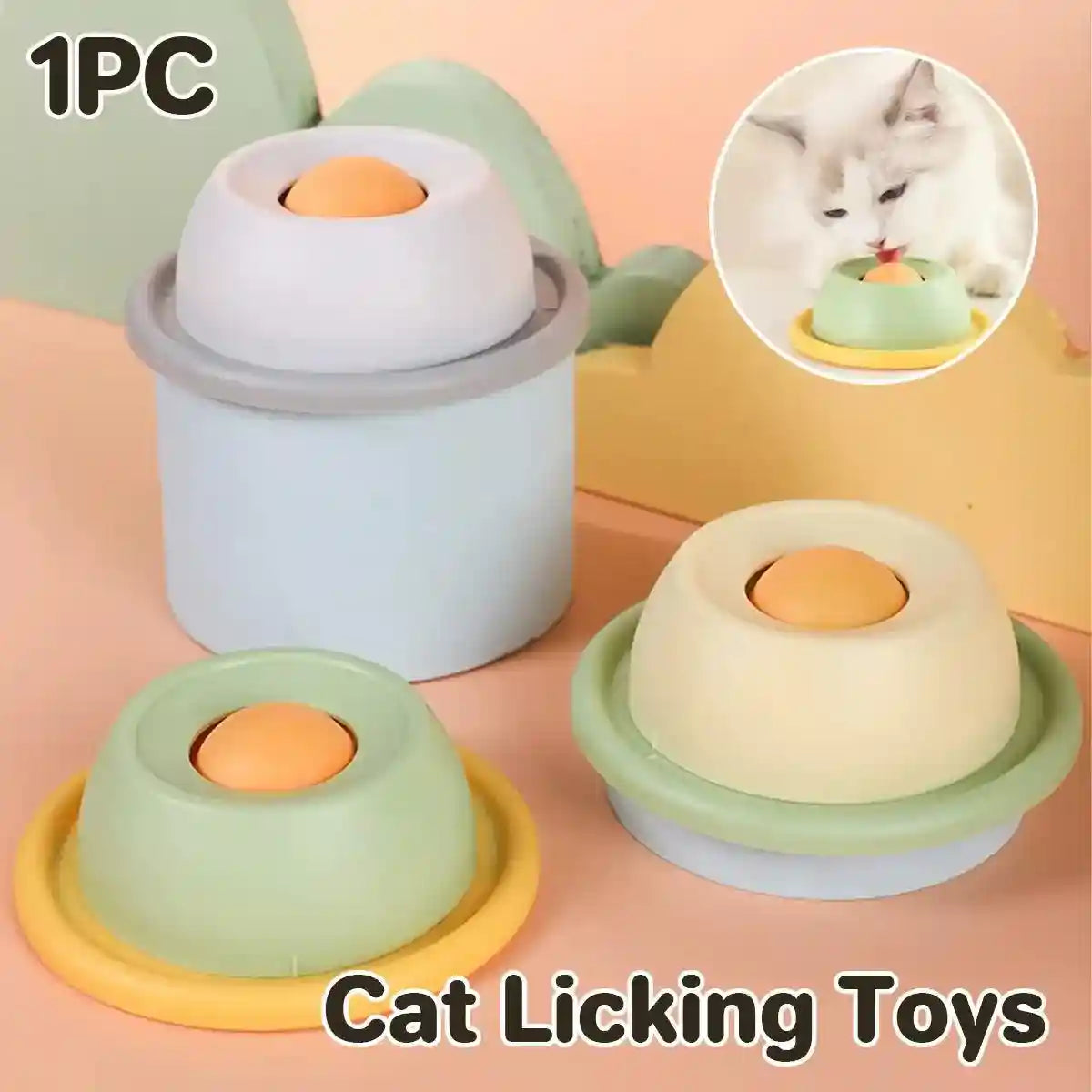 Cat Licking Slow Feeder Plate Anti-Knock & Oral Care Dish