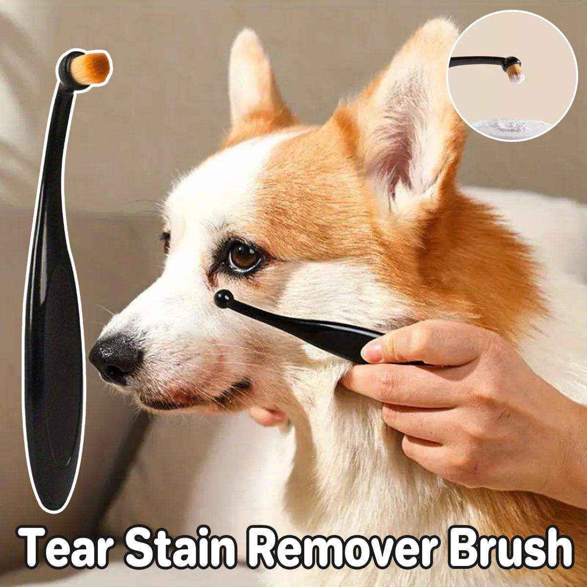 Pet Tear Stain Remover Brush Face Massager Acne Cleaning Tool for Cats and Dogs