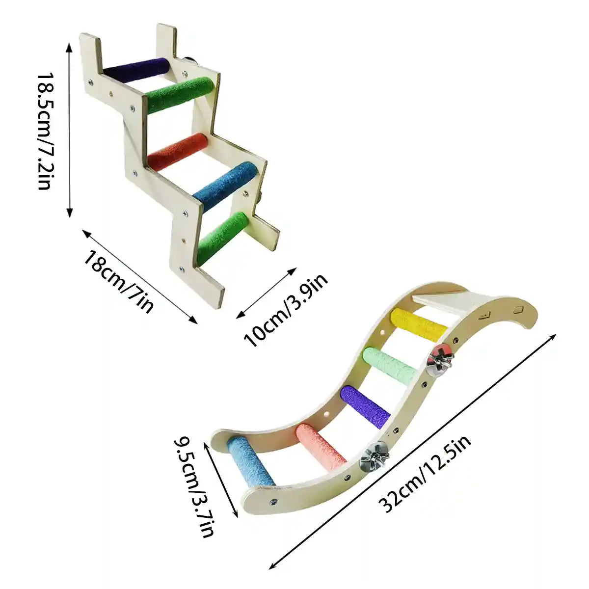 Parrot Climbing Ladder Toy for Birds Claw Care & Swing Platform