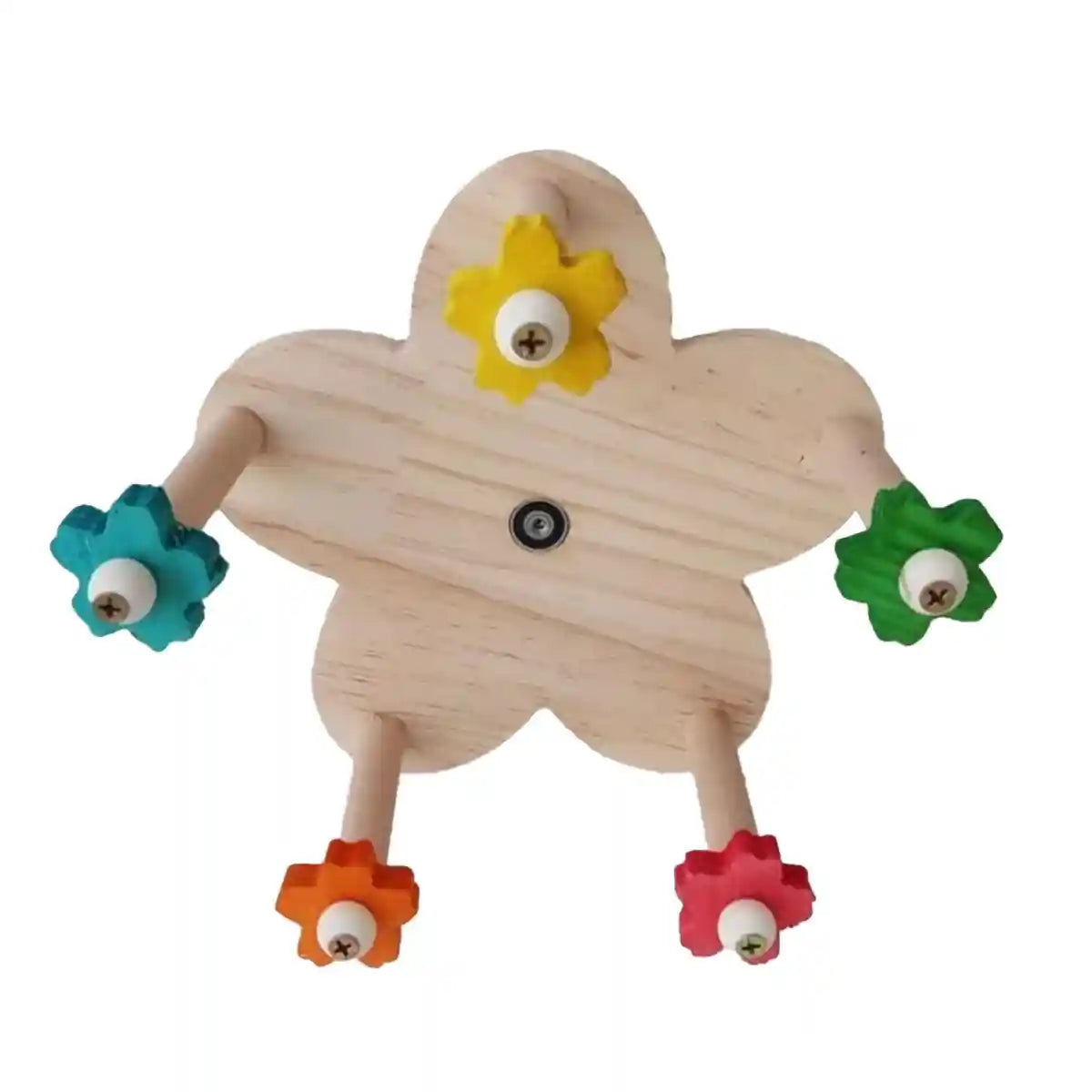 Rotatable Ferris Wheel Parrot Toy for Cage Play and Chewing