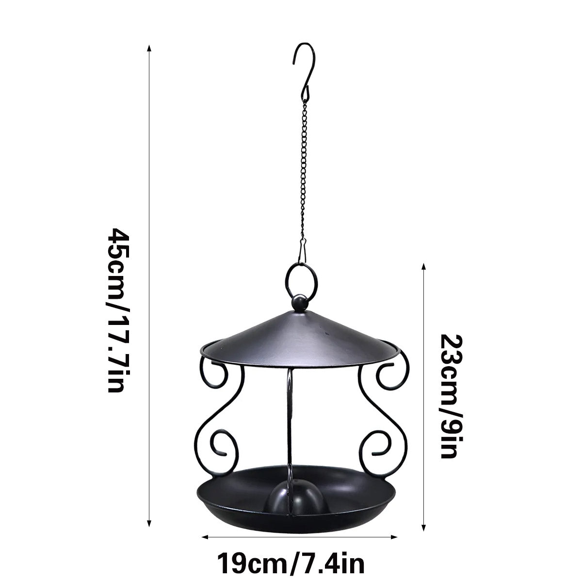 Hanging Metal Bird Feeder for Outdoor Garden & Wild Birds