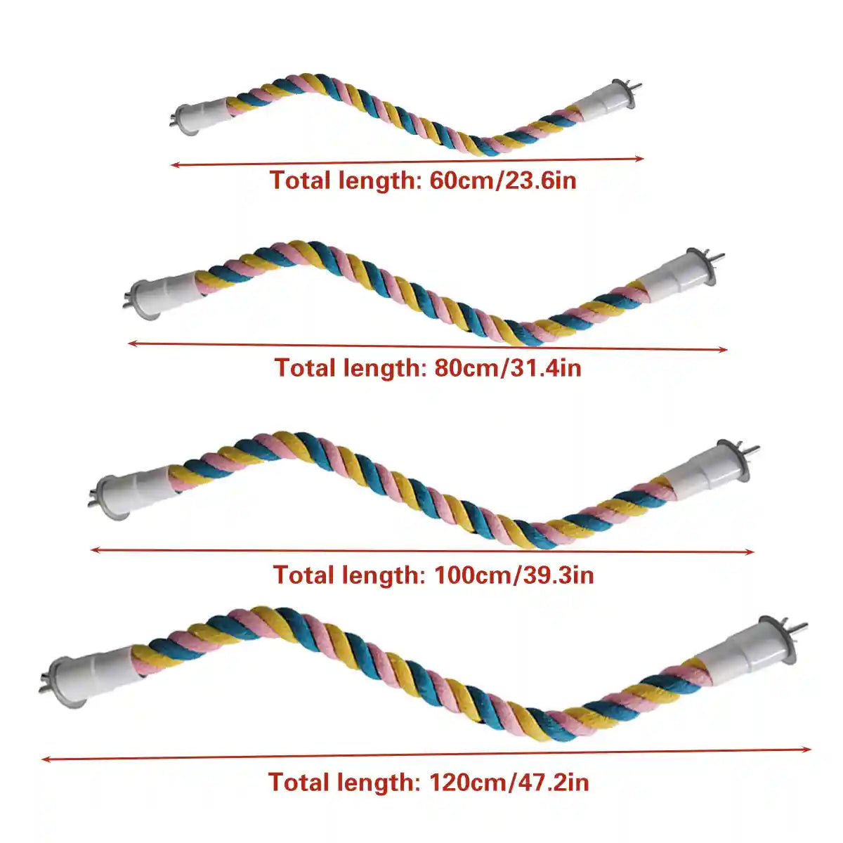 U-Shaped Parrot Climbing Rope Perch Flexible Bird Cage Toy