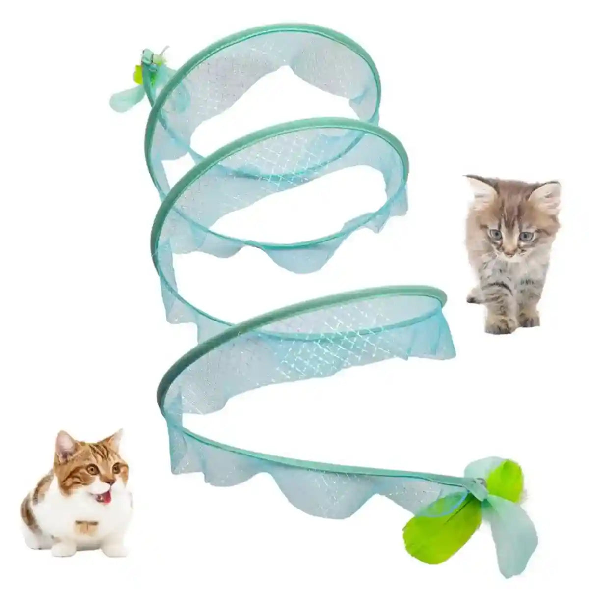 Interactive S-Shaped Cat Tunnel Toy for Indoor Play and Exercise