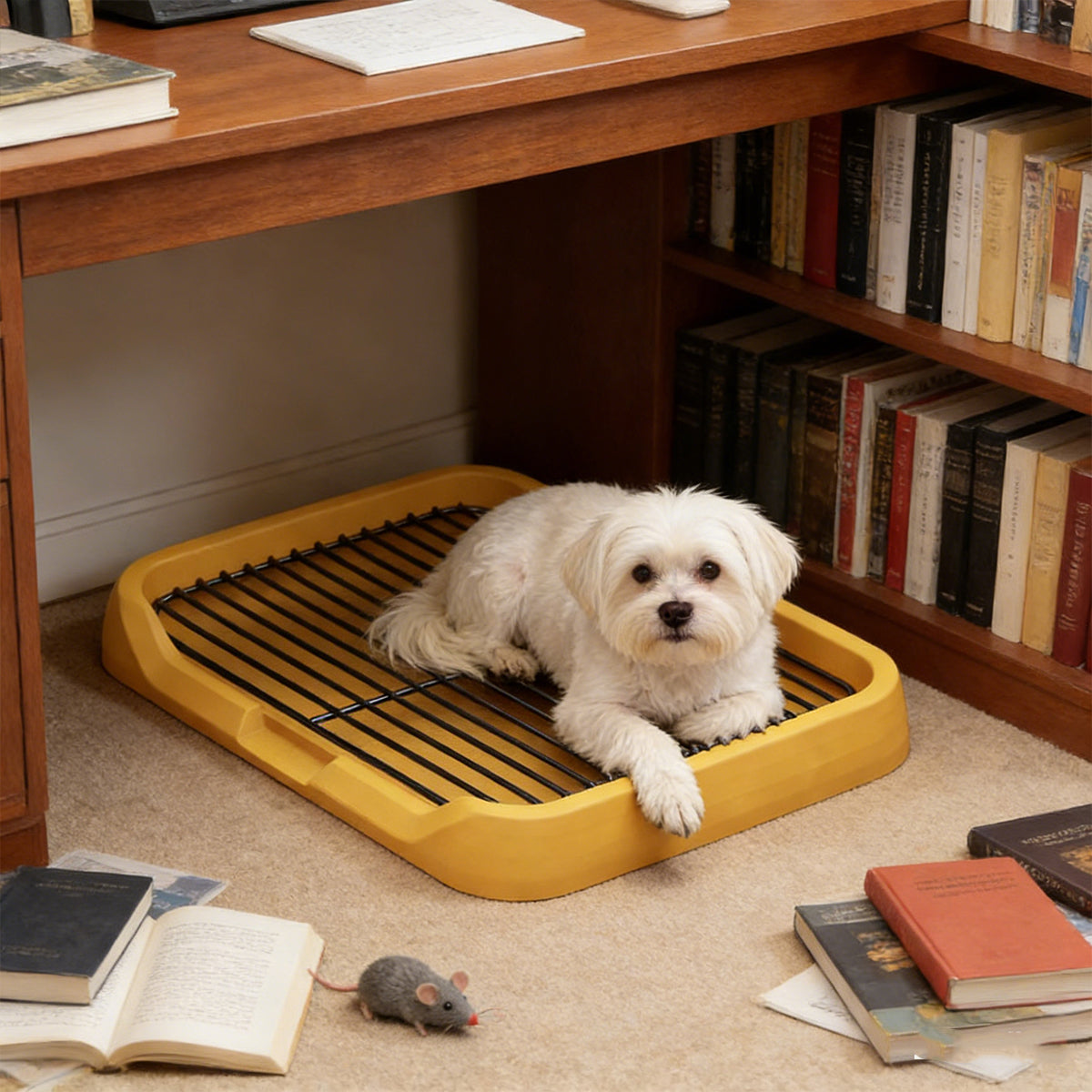 Flat Dog Toilet Tray With Iron Frame