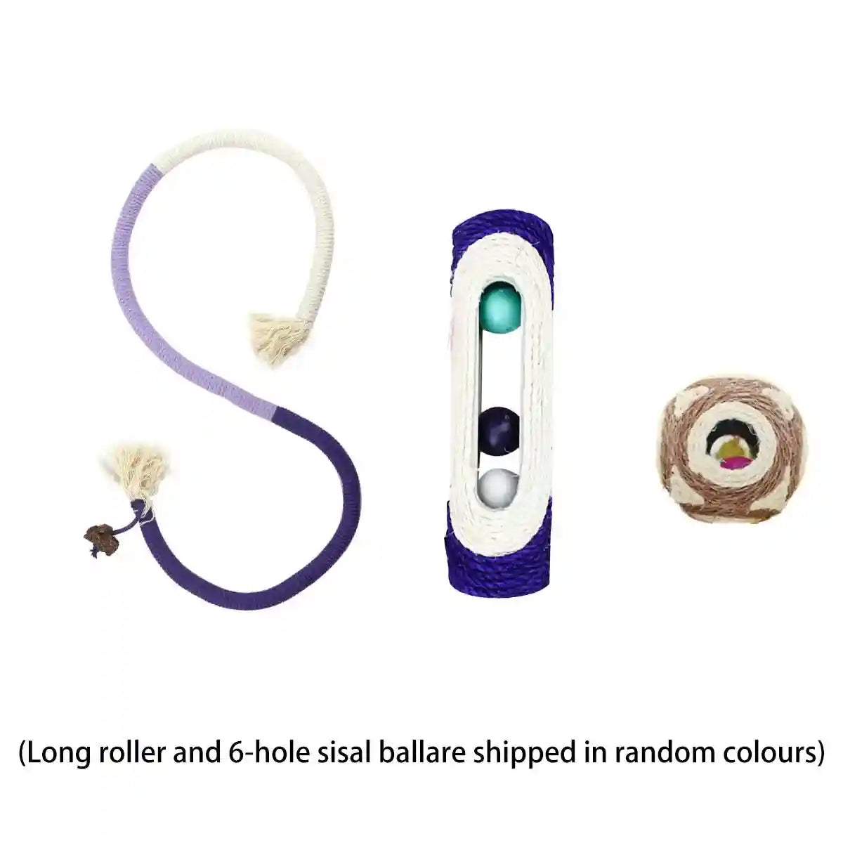 3PCS Interactive Chew & Scratch Toys with Cat Play Set for Indoor Fun