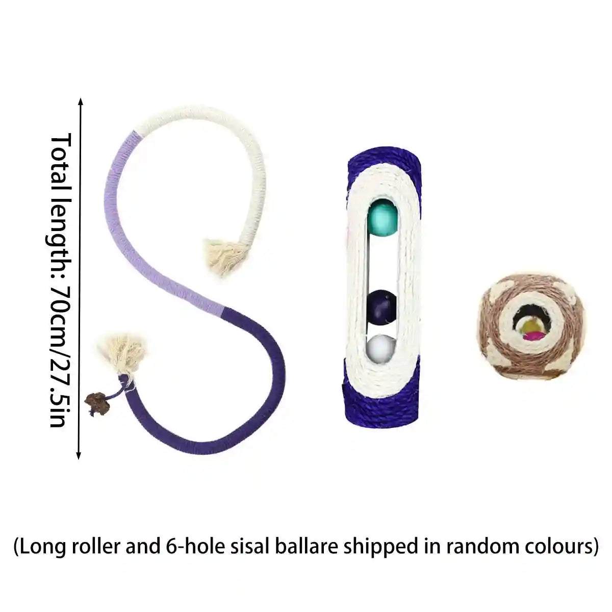 3PCS Interactive Chew & Scratch Toys with Cat Play Set for Indoor Fun