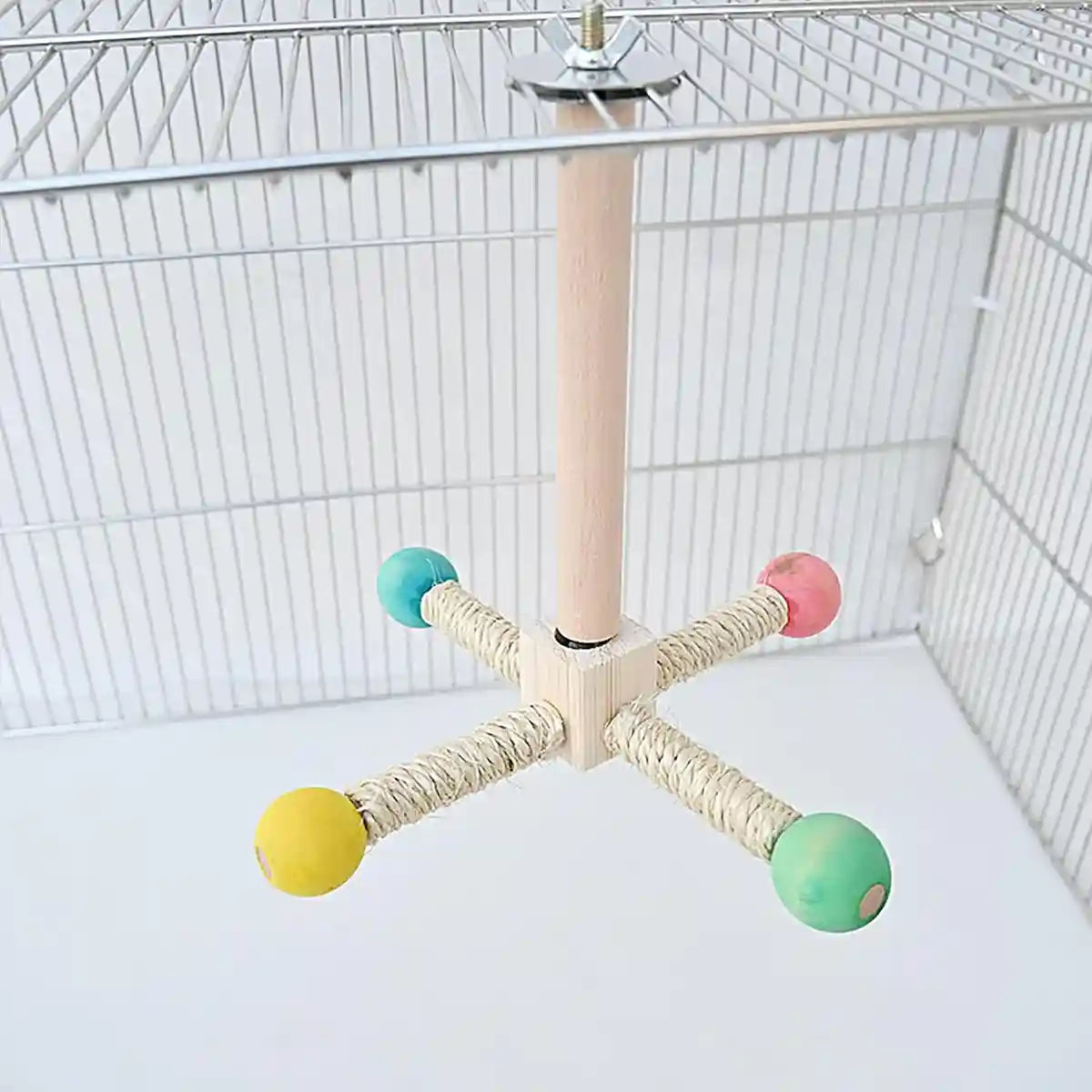 360° Rotating Bird Stand with Silent Bearings for Parrots and Budgies