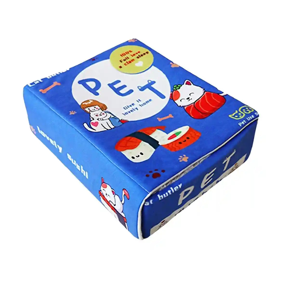 Warm Rectangular Pet Bed with Plush Interior