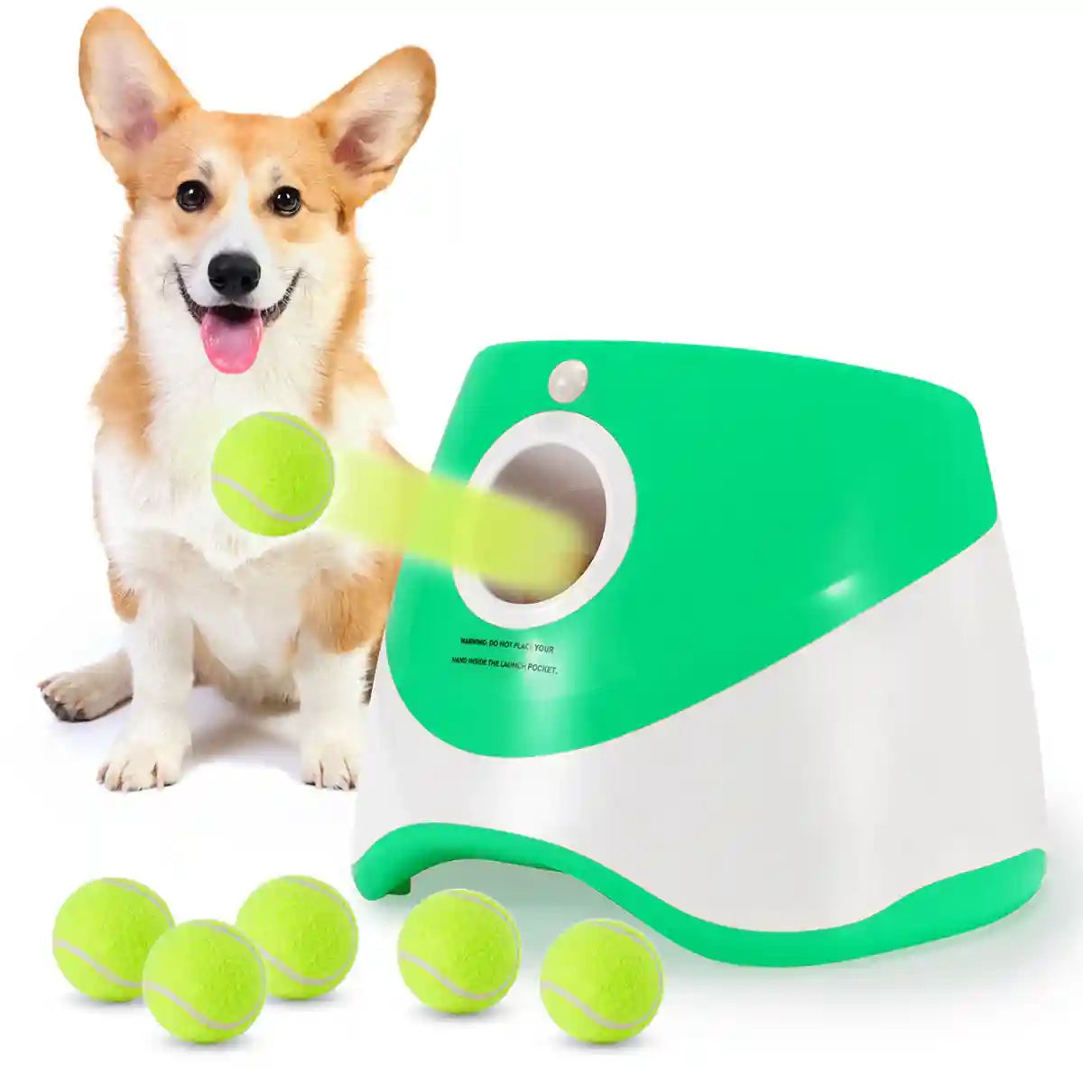 Pet Ball Thrower Outdoor Elastic Tennis Launcher Dog Toy Automatic Ball Machine