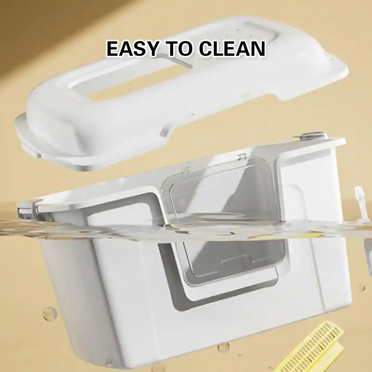 Spacious Enclosed Cat Litter Box With Dual Entry & Scoop