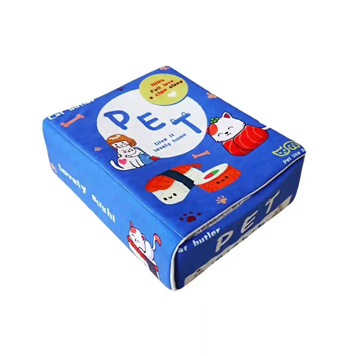 Warm Rectangular Pet Bed with Plush Interior