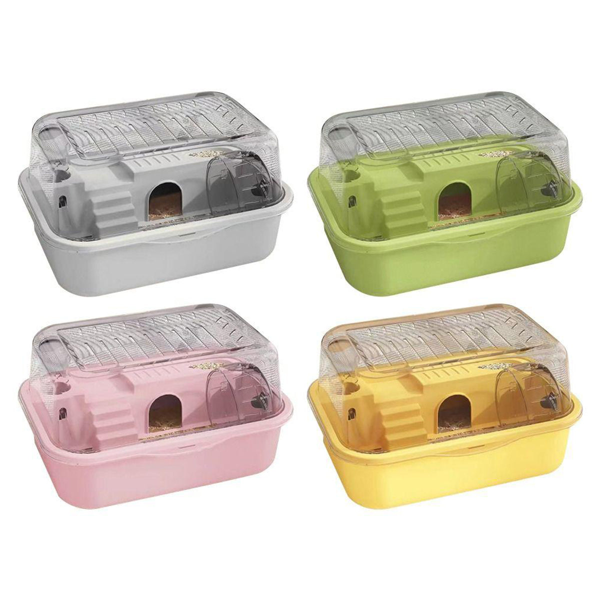 Double-Level Hamster Cage With Acrylic Lid 35cm