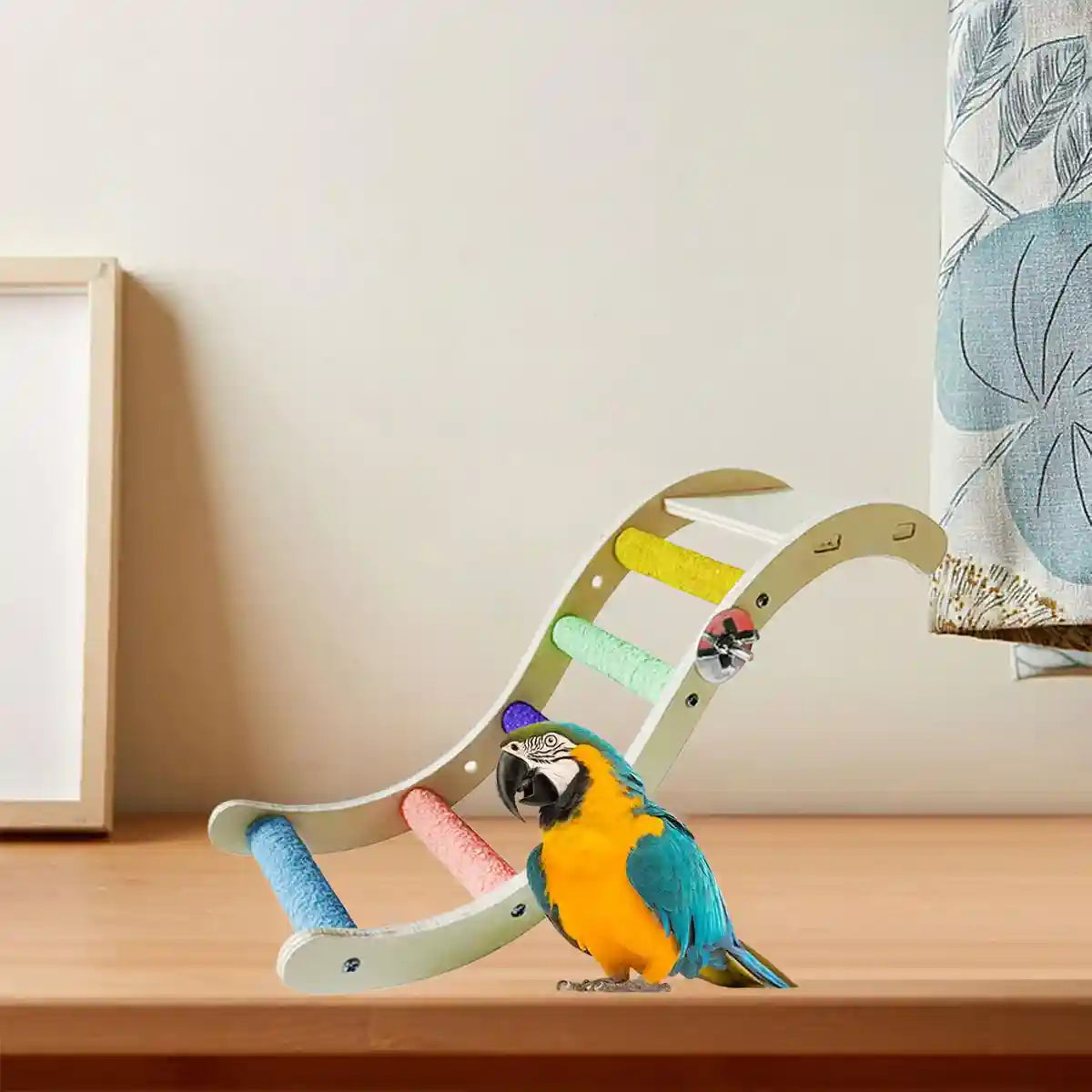 Parrot Climbing Ladder Toy for Birds Claw Care & Swing Platform