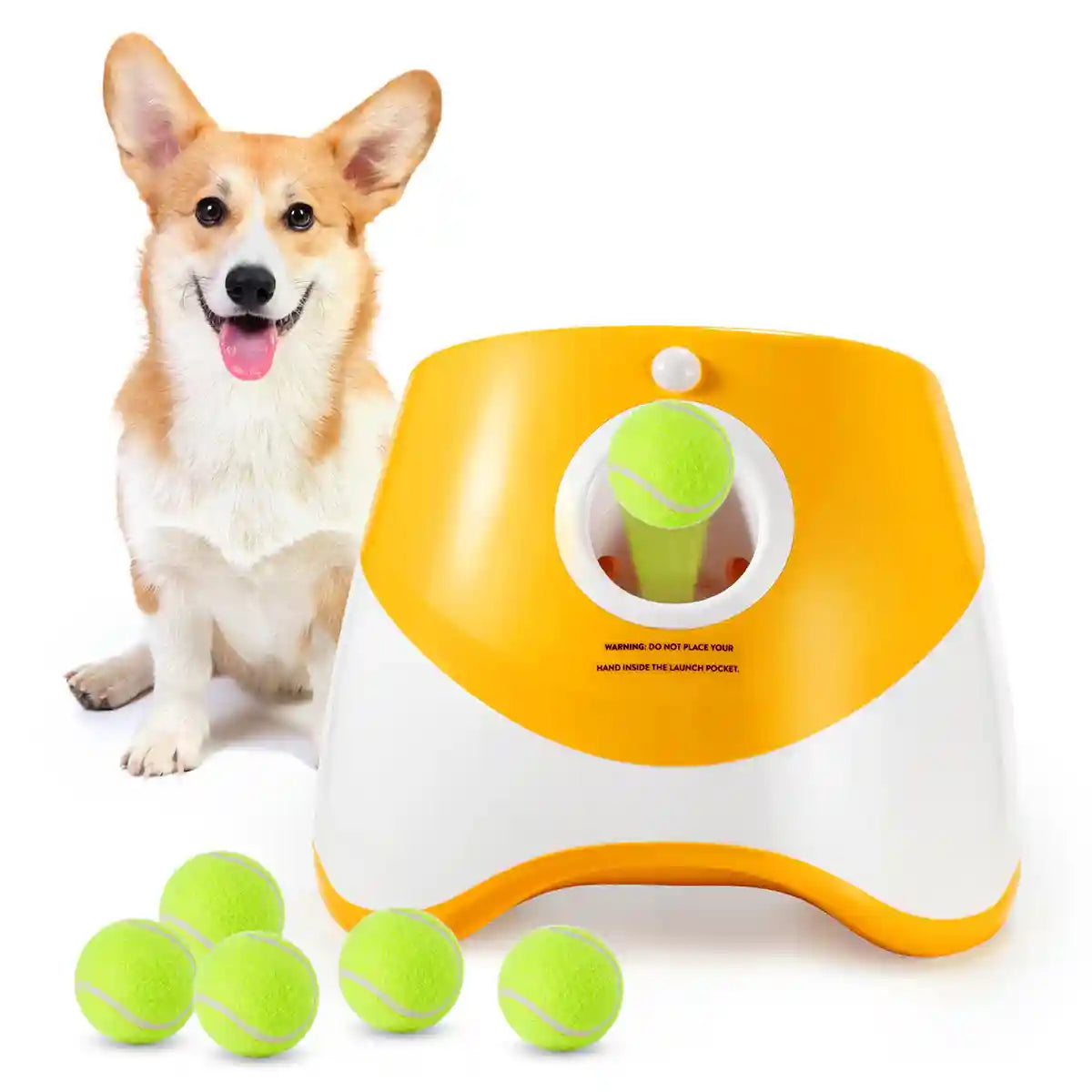 Pet Ball Thrower Outdoor Elastic Tennis Launcher Dog Toy Automatic Ball Machine