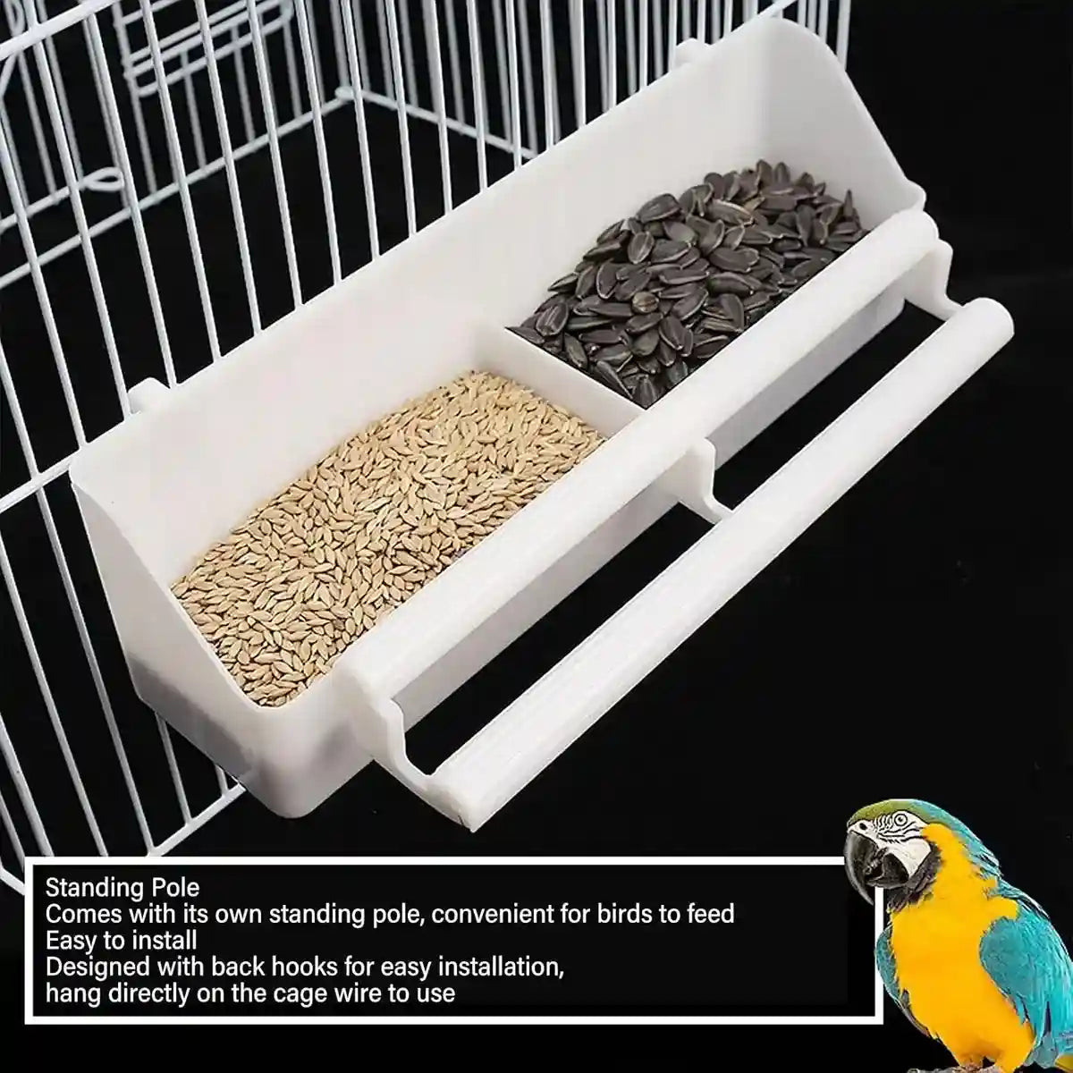 Large Hanging Bird Feeder And Water Bowl Set For Small Birds