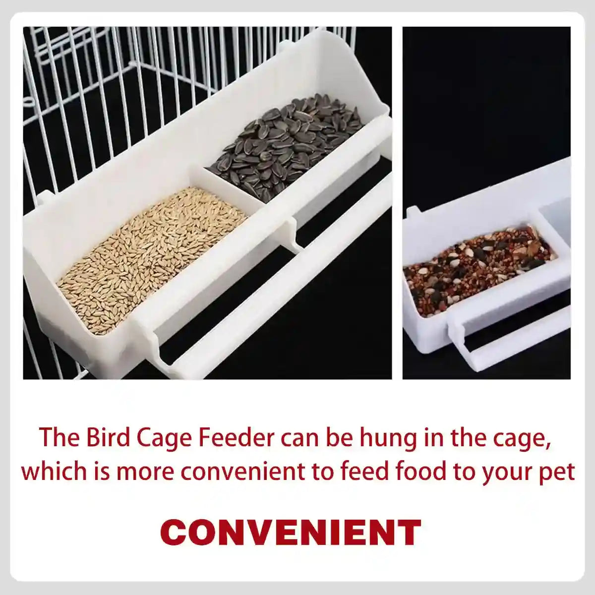 Large Hanging Bird Feeder And Water Bowl Set For Small Birds