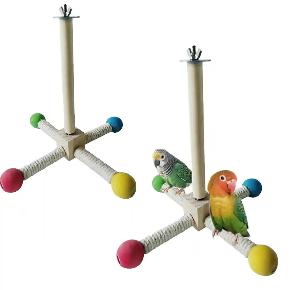 360° Rotating Bird Stand with Silent Bearings for Parrots and Budgies