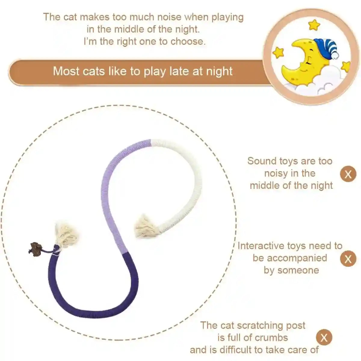 3PCS Interactive Chew & Scratch Toys with Cat Play Set for Indoor Fun