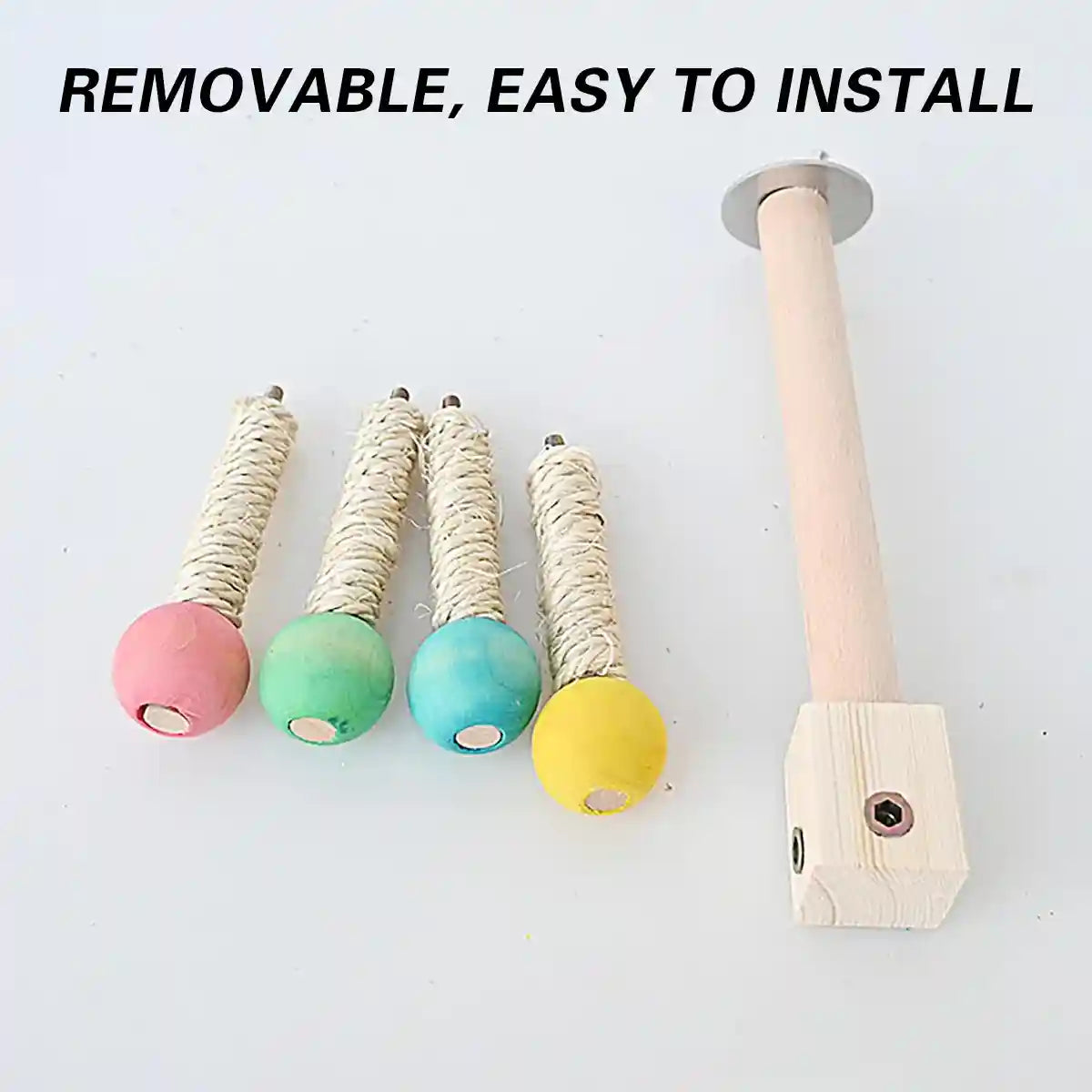 360° Rotating Bird Stand with Silent Bearings for Parrots and Budgies