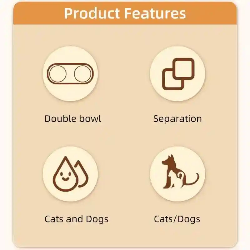 Modern Double Feeder with Elevated Pet Bowl Design for Cats and Small Dogs