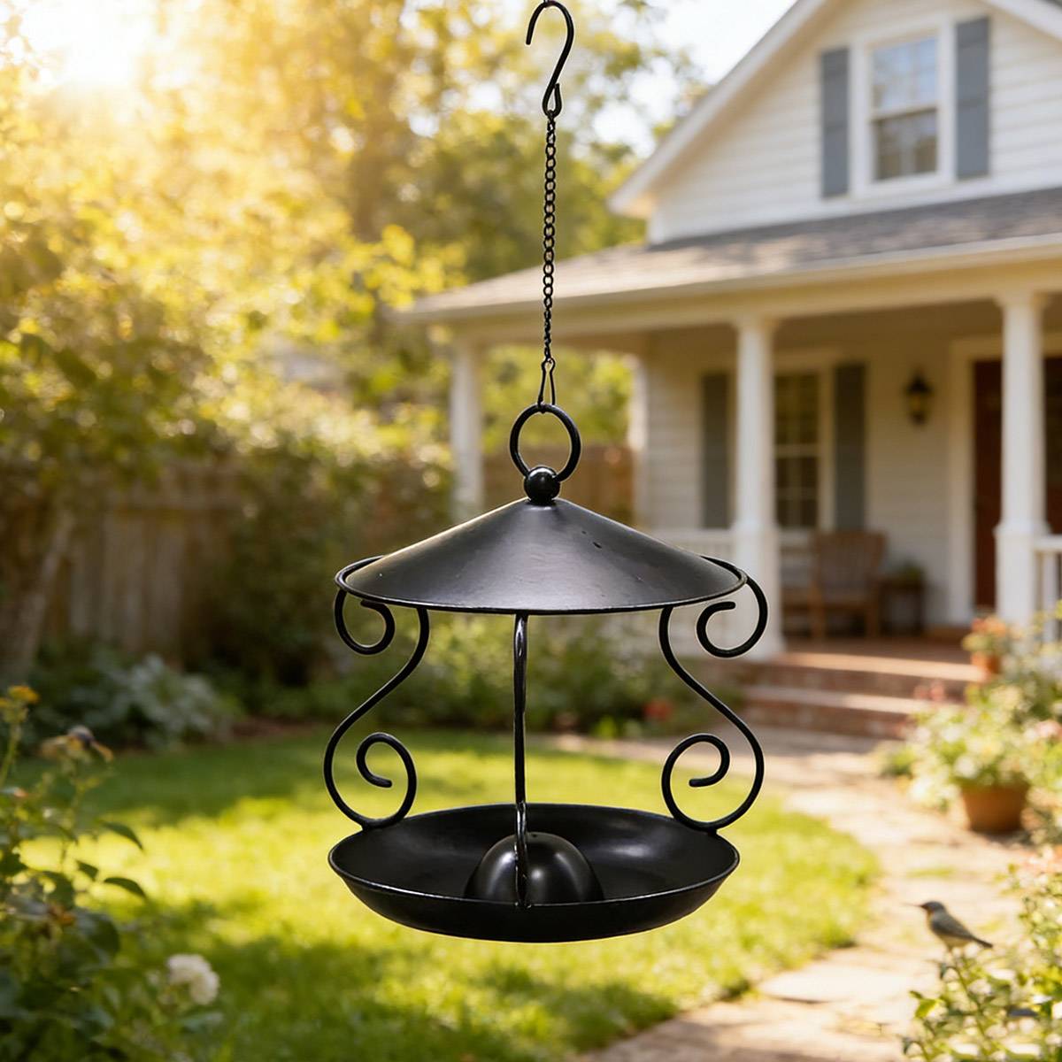 Hanging Metal Bird Feeder for Outdoor Garden & Wild Birds