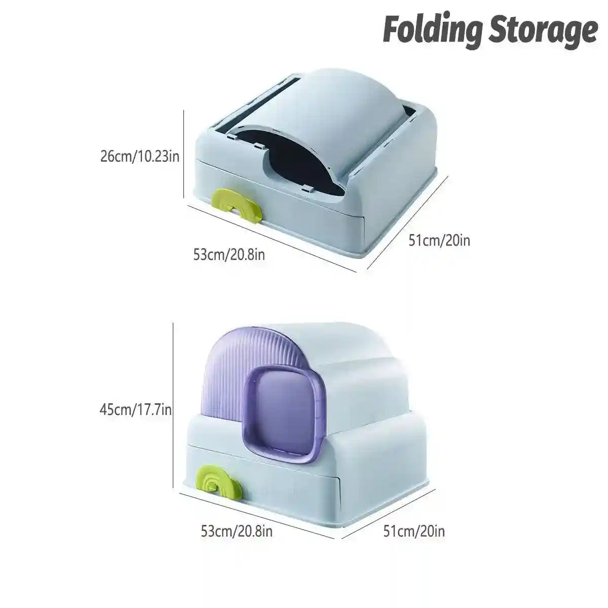 Foldable Cloud-Style Cat Toilet with Enclosed Cat Litter Box Design