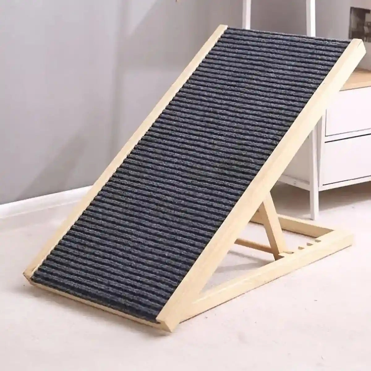 Adjustable Dog Ramp for Small Dogs Wooden Ramp with Non-Slip Surface