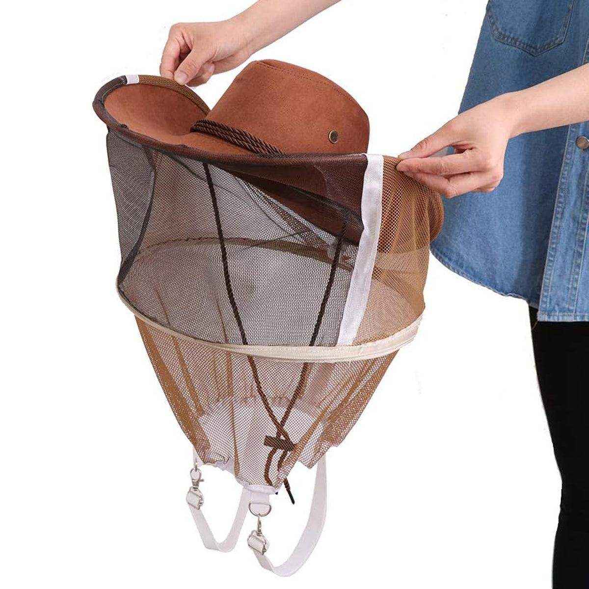 Beekeeping Hat with Protective Veil Breathable Insect Protection for Outdoors