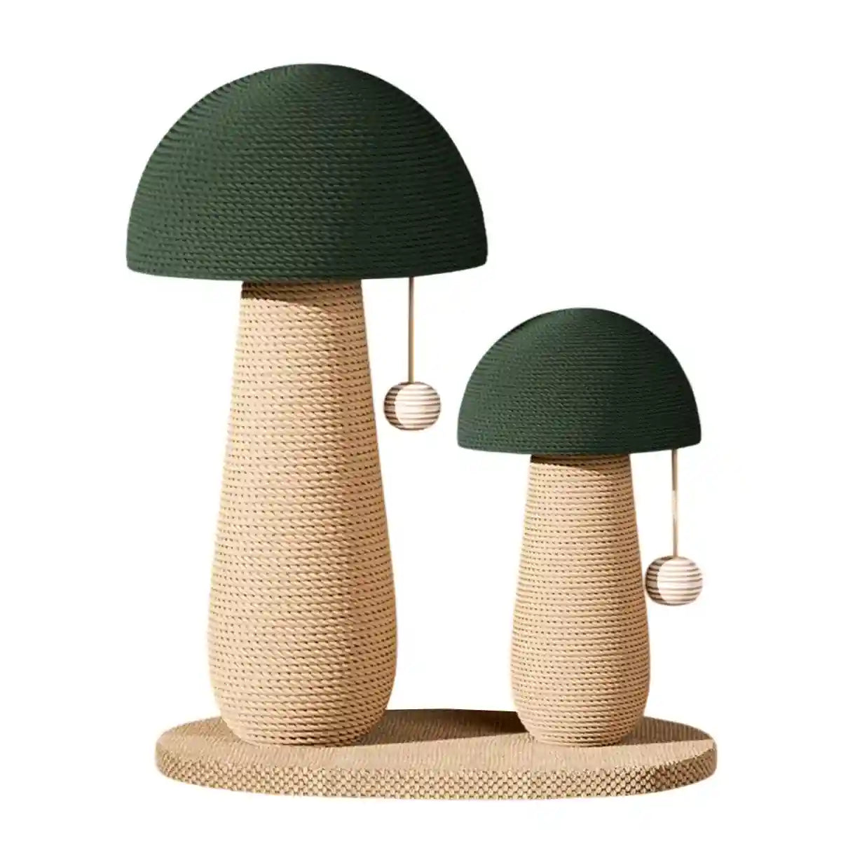 Mushroom Cat Scratching Post with Sisal Rope and Hanging Toy