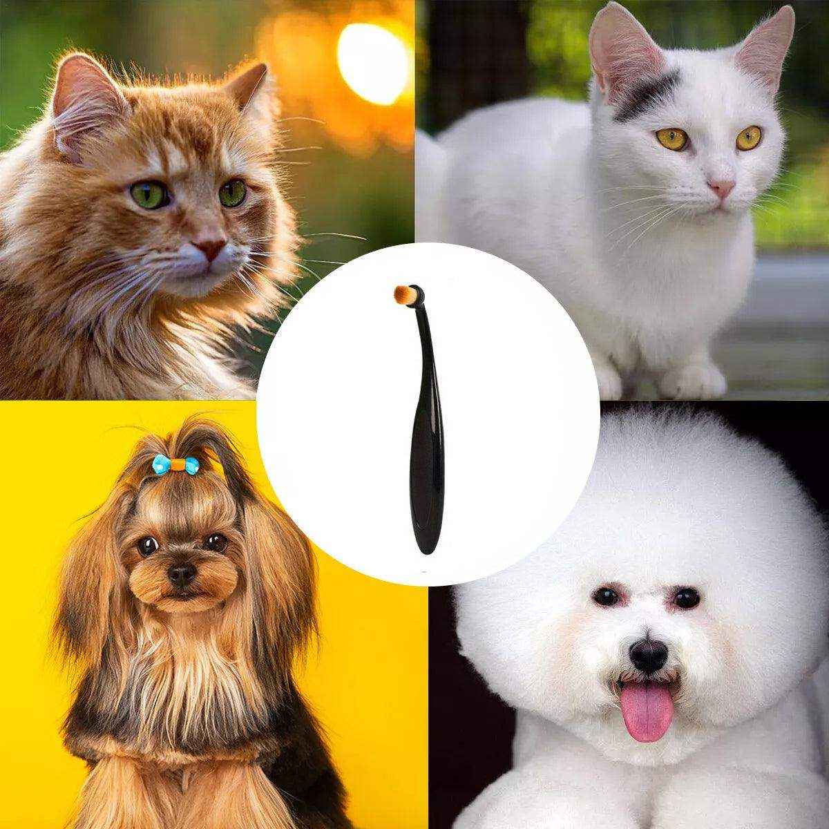 Pet Tear Stain Remover Brush Face Massager Acne Cleaning Tool for Cats and Dogs
