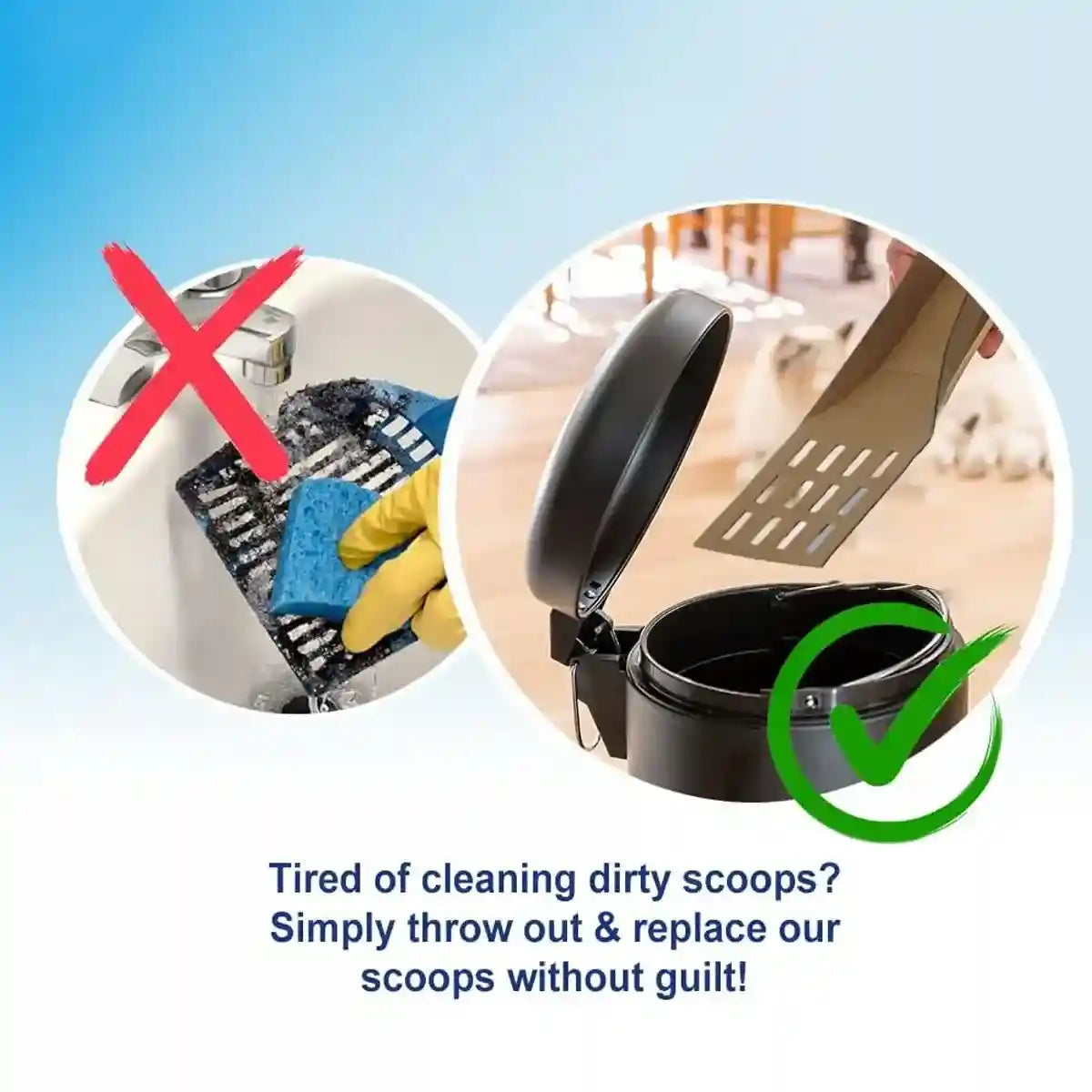 20PCS Disposable Cat Litter Scoops Biodegradable Cardboard Design