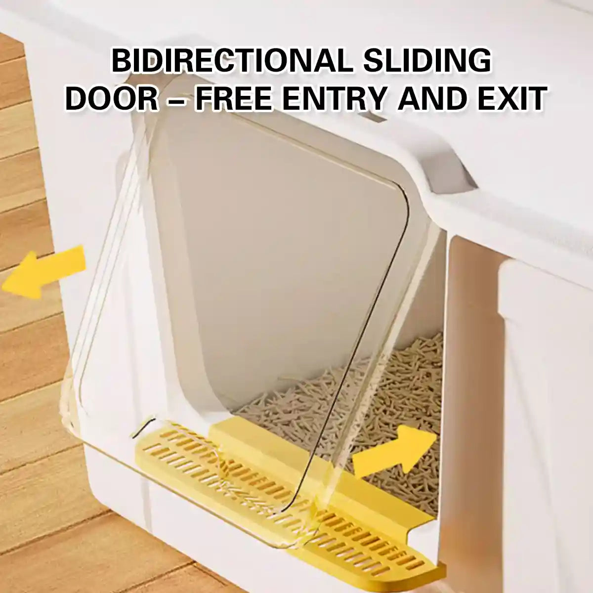 Spacious Enclosed Cat Litter Box With Dual Entry & Scoop