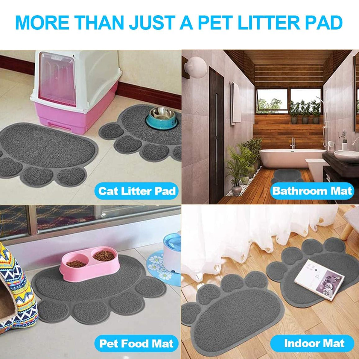 2PCS PVC Pet Litter Mat Non-Slip