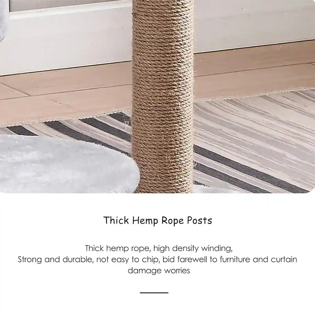 Multi-Level Cat Climbing Frame with Condo and Sisal Scratching Post