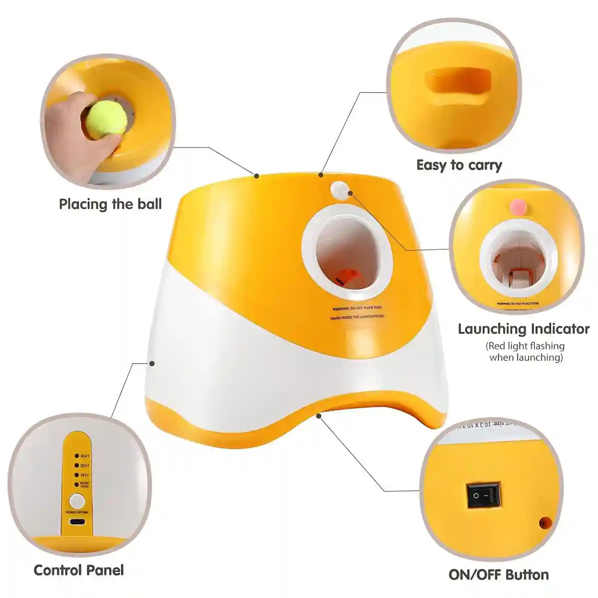 Pet Ball Thrower Outdoor Elastic Tennis Launcher Dog Toy Automatic Ball Machine