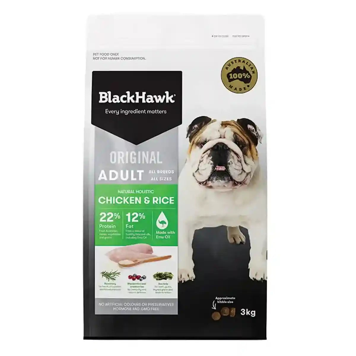 Black Hawk Dog Food Chicken & Rice 3kg/10kg Adult Premium Dry Dog Food