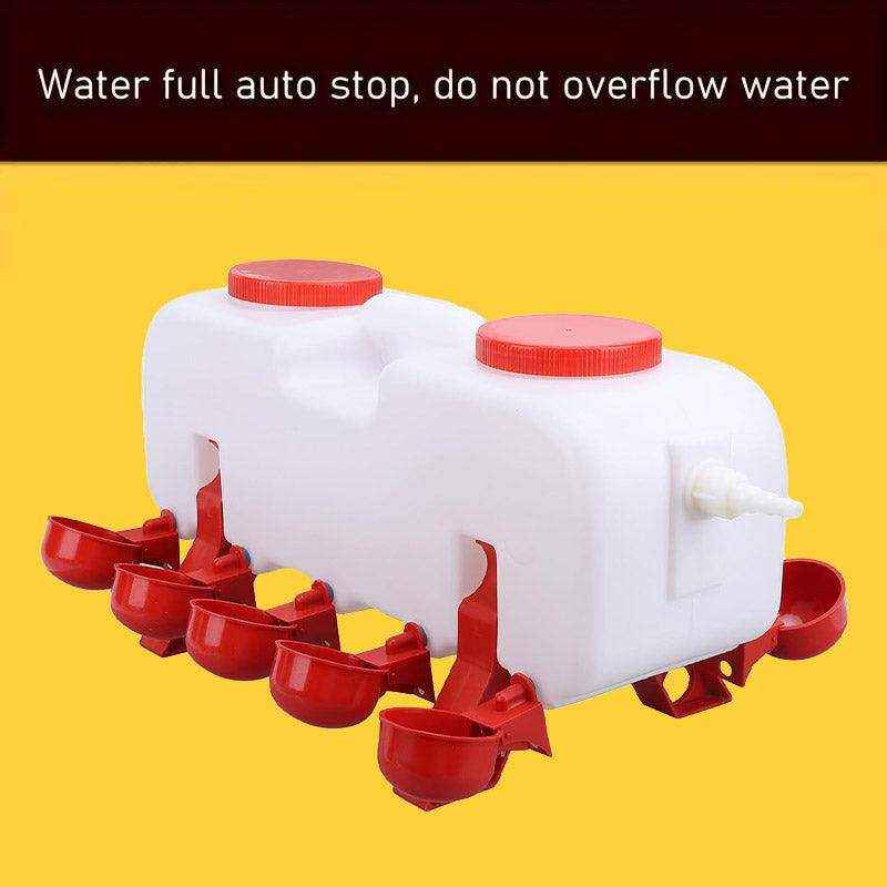 10L Chicken Poultry Automatic Drinking Tank Drinker Feeding Pot Water Dispenser
