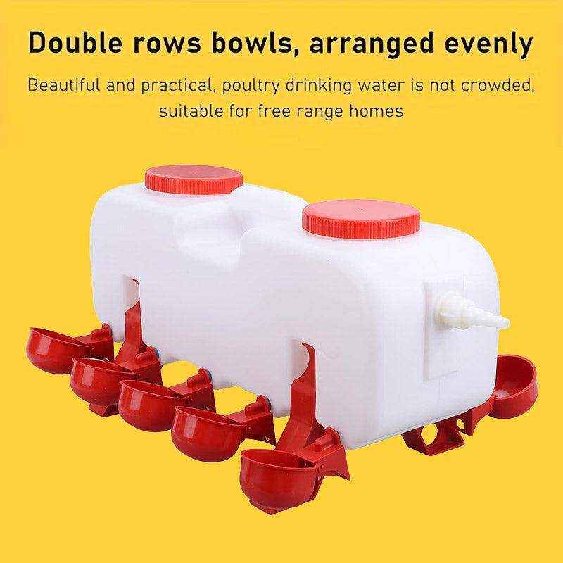 10L Chicken Poultry Automatic Drinking Tank Drinker Feeding Pot Water Dispenser