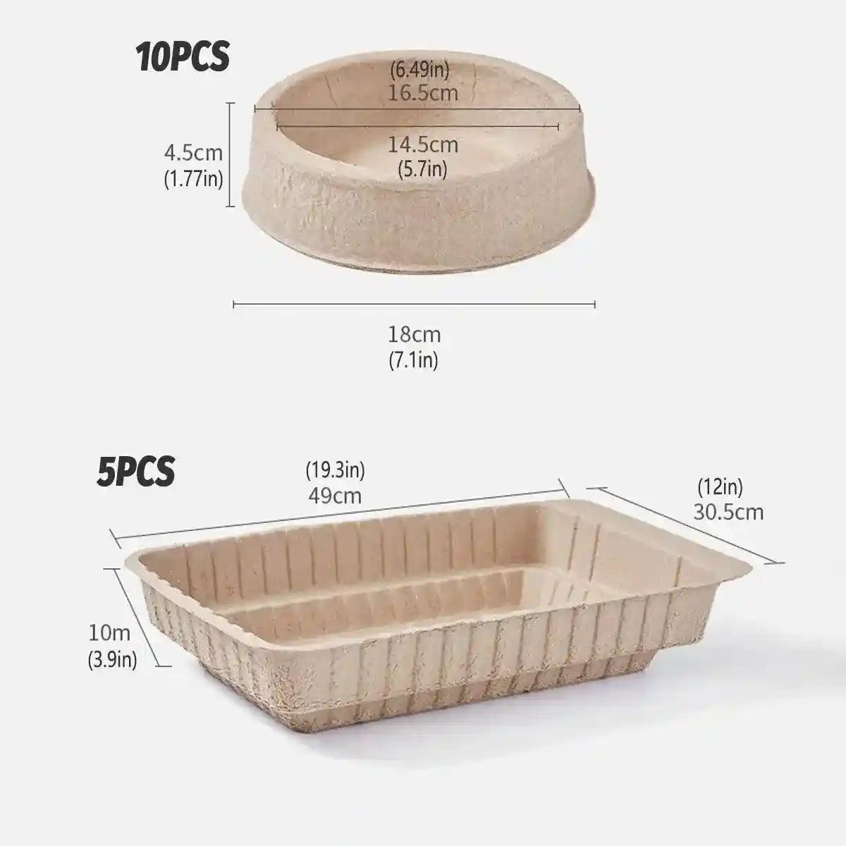 Eco-Friendly Cat Set with Disposable Litter Tray and Feeding Bowls