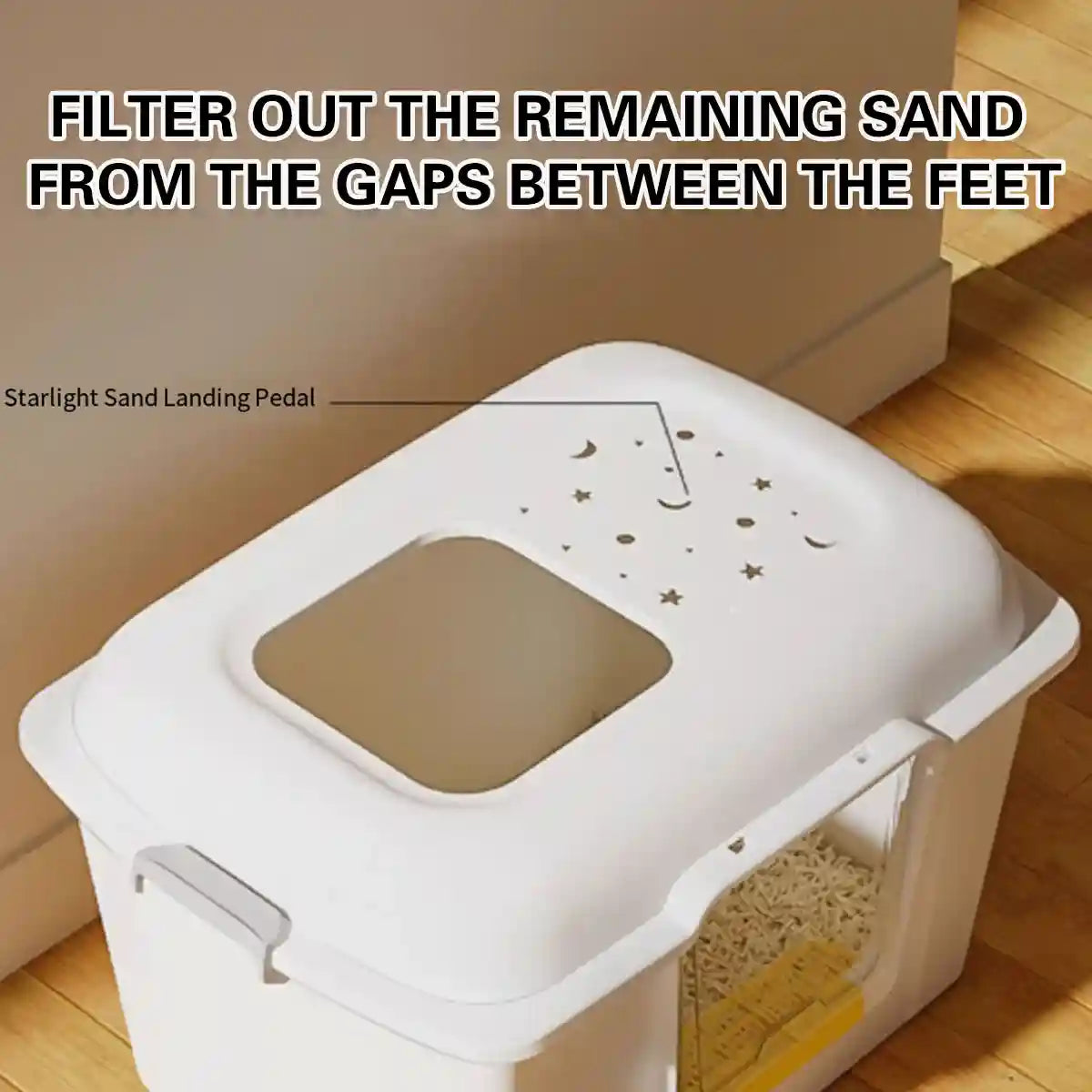 Spacious Enclosed Cat Litter Box With Dual Entry & Scoop