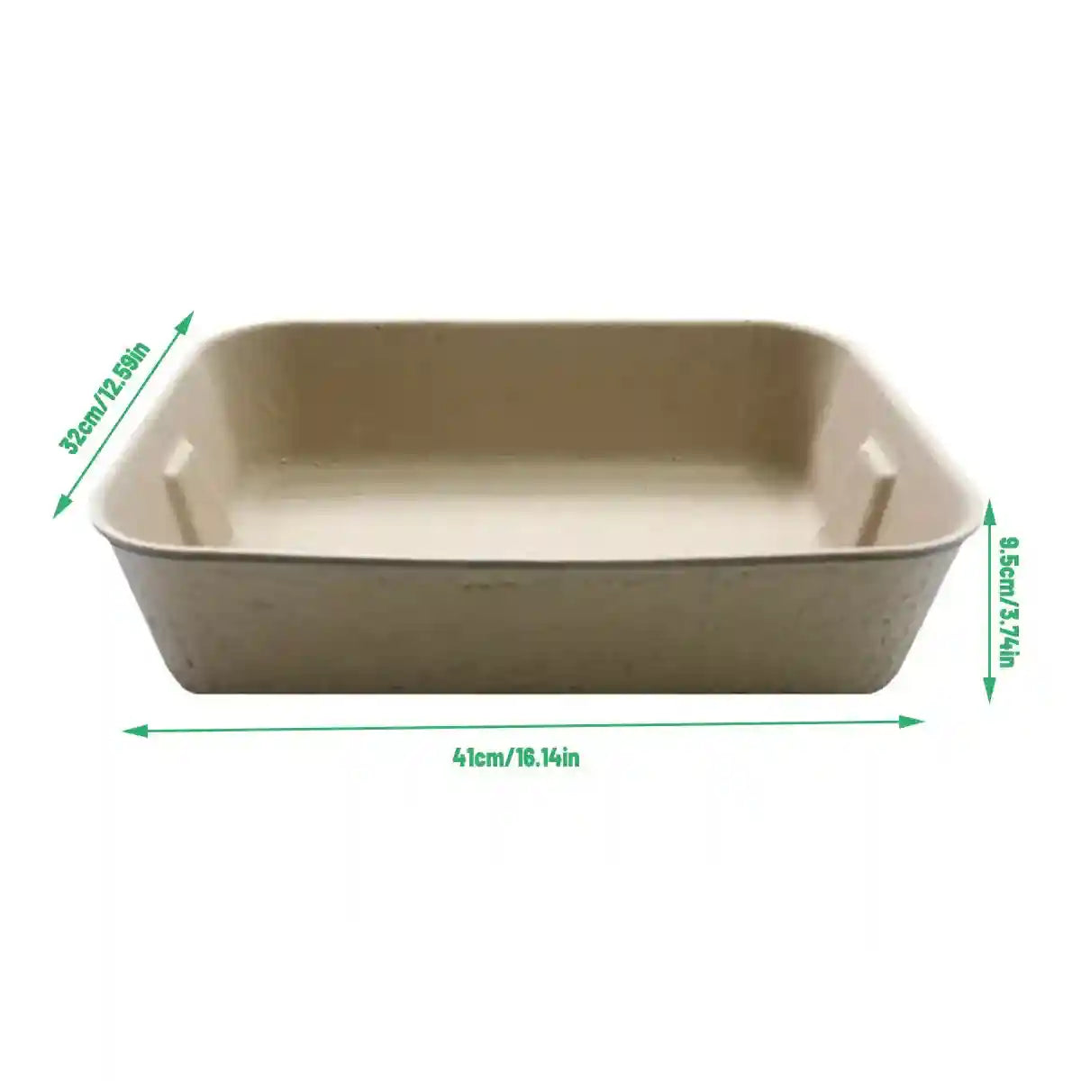 10PCS Disposable Cat Litter Boxes Biodegradable Pulp with U-Shape Entry
