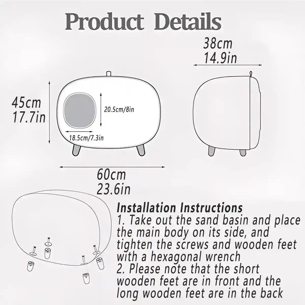 Makesure Cat Litter Box Semi-closed Cat Supplies Cat Toilet Drawer Large Cat Litter Box