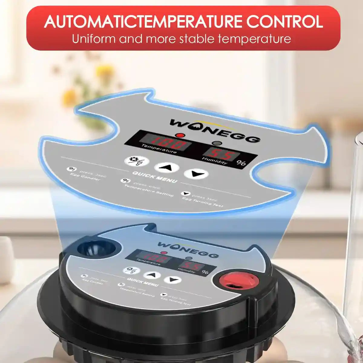 12 Egg Incubator Auto Turn Humidity & Water Refill