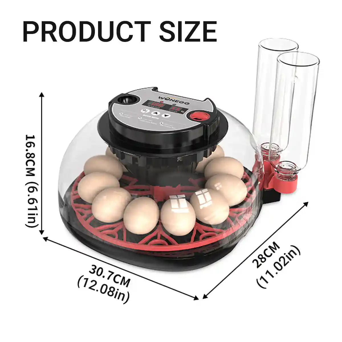 12 Egg Incubator Auto Turn Humidity & Water Refill