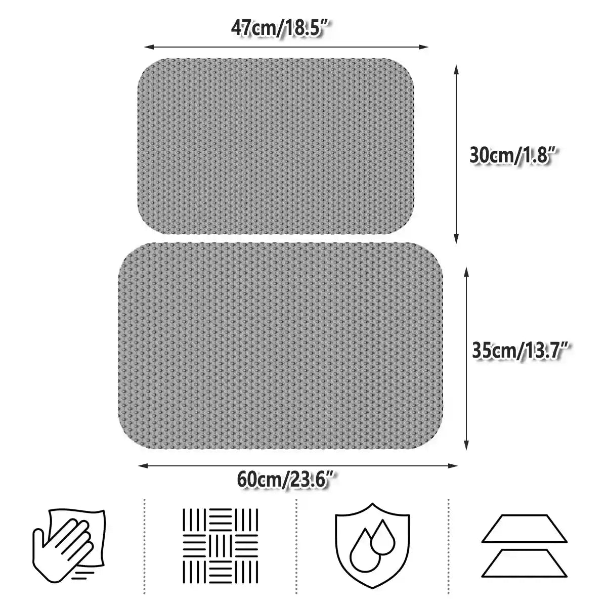 Honeycomb Cat Litter Mat Waterproof Trapping Pad for Easy Cleaning