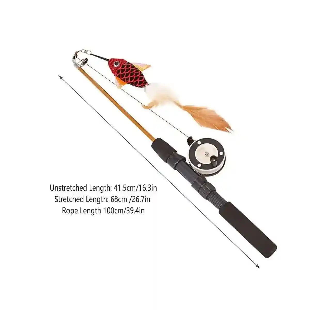 Fun Cat Wand Toy Interactive Fishing Rod