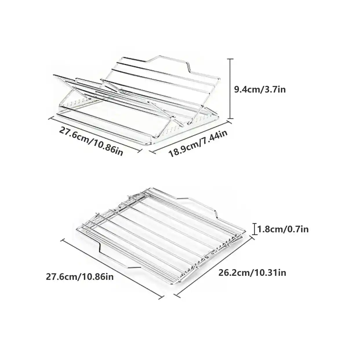 Adjustable Stainless Steel Roast Rack Foldable BBQ Holder