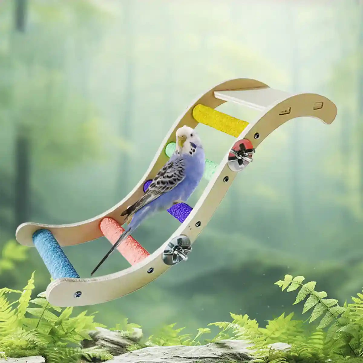 Parrot Climbing Ladder Toy for Birds Claw Care & Swing Platform