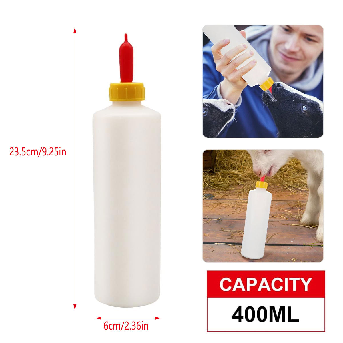 20PCS 400ml Animal Feeding Bottle Set with Silicone Teat