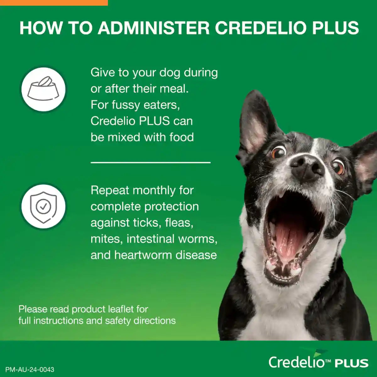 Credelio Plus Chewable Tablets For Medium Dogs 5.6-11kg